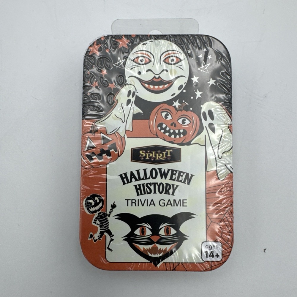 Spirit Halloween History Trivia Game Card Set in Collectible Tin NEW